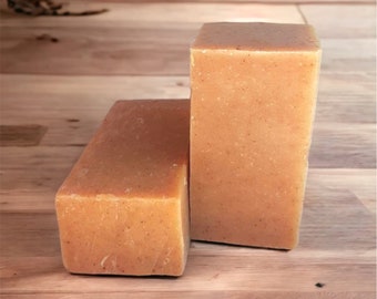 Pure Natural Handmade Cold Process Turmeric & Lemon Peel Facial Cleansing Soap Bar / Turmeric Soap Bar / Turmeric Face n’ Body Soap Bars