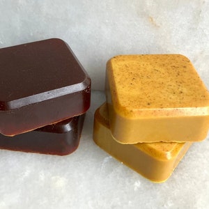 Kojic Acid Soap Bars - Turmeric Soap - Handmade Vegan Glycerin Kojic Acid Soap Bars - Kojic Soap - Shea Butter or Without - Mini Soap Bars
