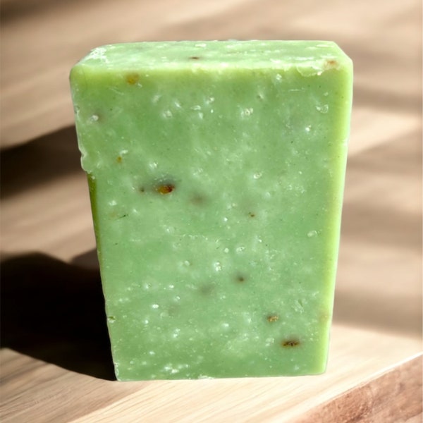 Qasil Gob aka {Moringa} Oatmeal n' Salt Face & Body Soap Bar / Moringa Soap / Oatmeal Soap / Plant-Based Soap Handmade from Scratch