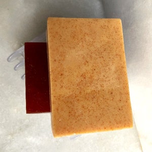 Kojic Acid & Turmeric w/Alpha Arbutin Handmade Vegan Glycerin Soap from Scratch / Kojic Soap w/Shea or W/O Mini 1 or 2 Bars or Large Bar Kojic Shea Soap