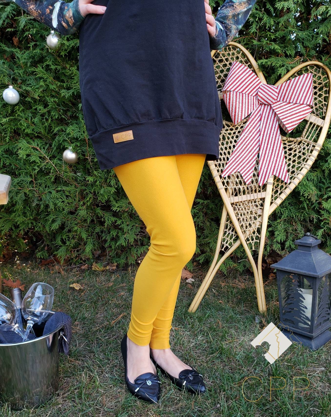 Women's Leggings Jeggings Ochre Yellow 