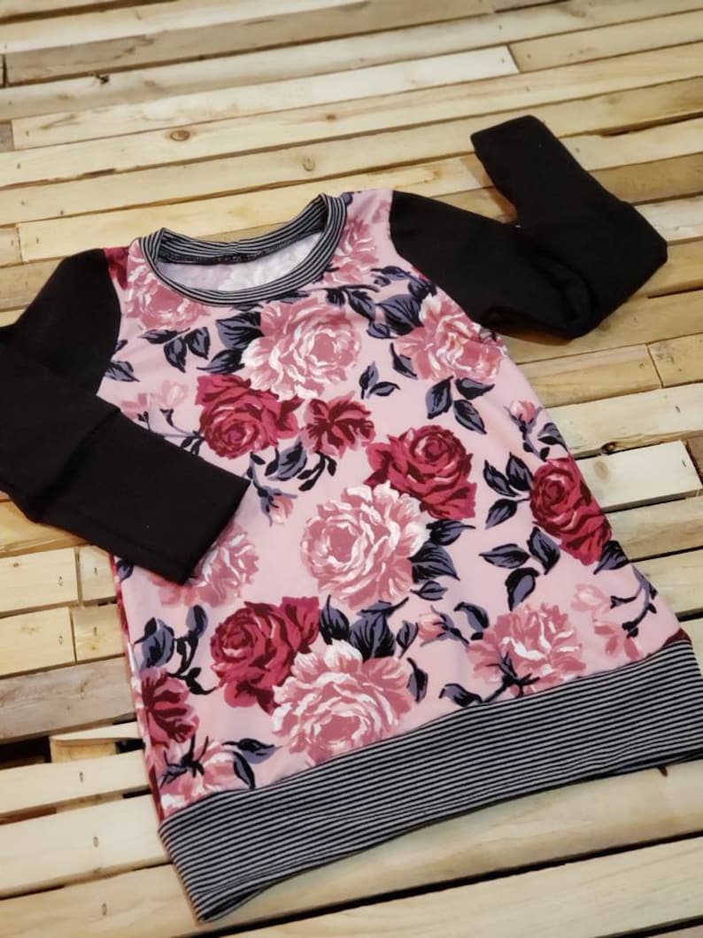 flowers Scalable tunic clothing baby romantic grow with me girl