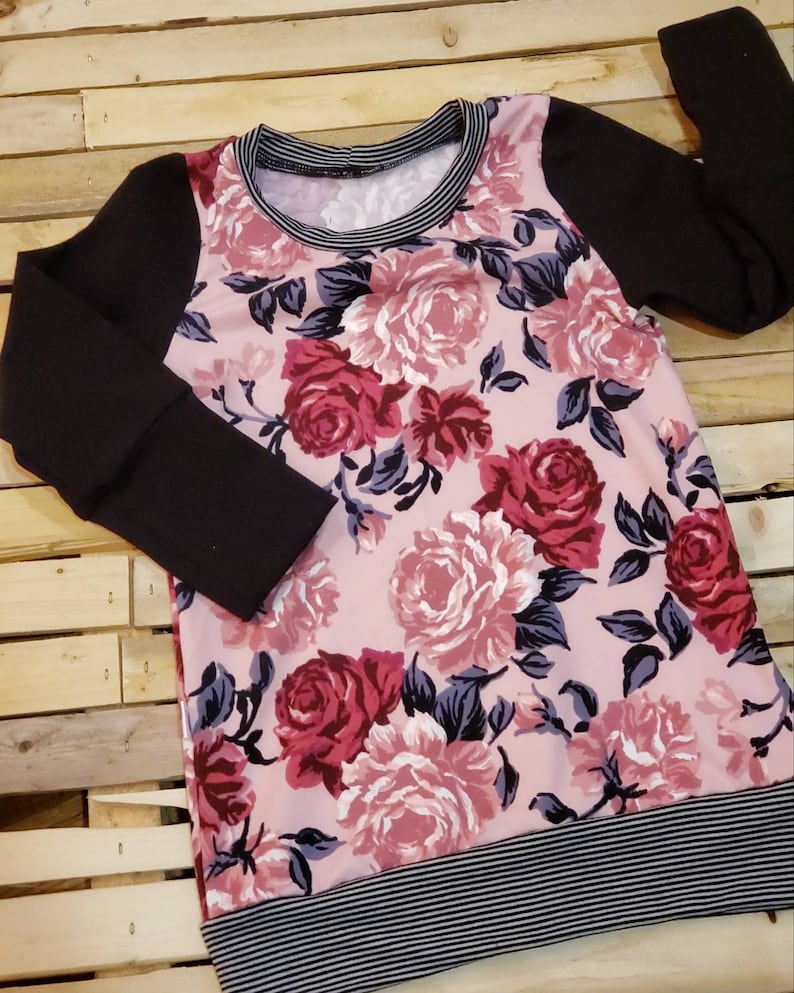 flowers Scalable tunic clothing baby romantic grow with me girl