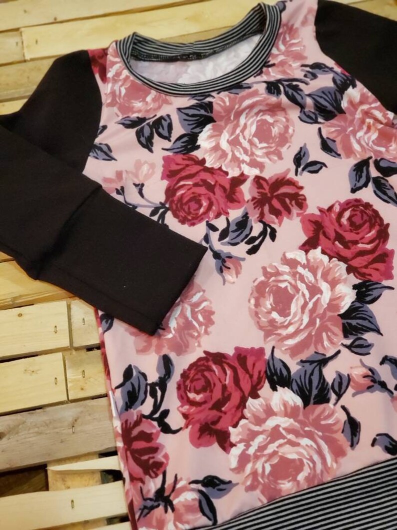 flowers Scalable tunic clothing baby romantic grow with me girl