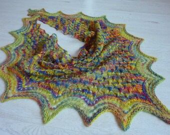 Knitting instructions for a shawl "Irene"