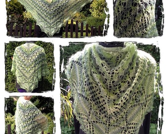 Knitting Instructions Lace Shawl - "Arkas"