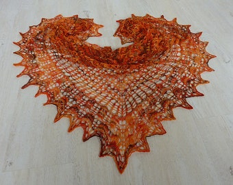 Knitting instructions lace shawl -"Susanne"- German