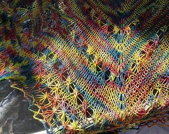 Knitting Instructions Lace Shawl -" Laura"