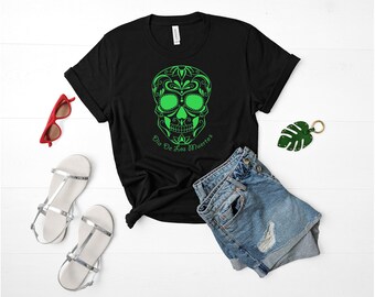 Sugar Skull Shirt, Dia De Los Muertos Tee, Day of the Dead T-Shirt, Halloween Tee, Unisex Graphics Shirt