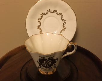 Queen Anne Bone China cup and saucer Pisces