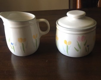 Fresh Mint by Studion Nova Creamer and Sugar Bowl with Lid Pattern JF004