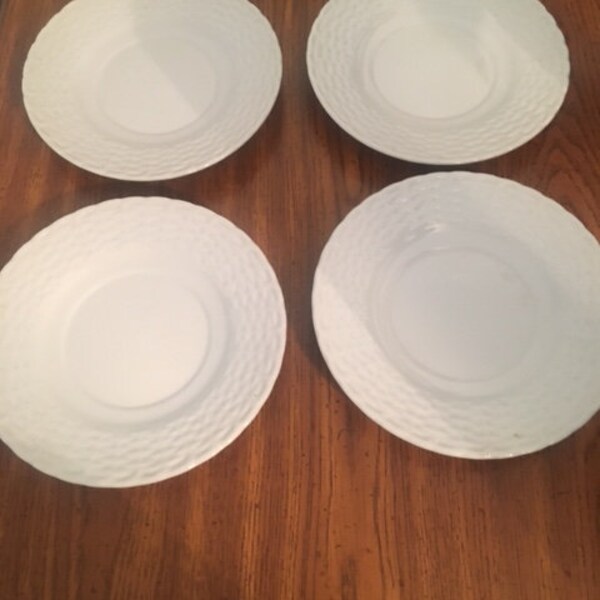 White Wicker by Tienshan saucers (4)