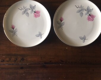 Bridal Rose by Syracuse Salad Plates (deux assiettes)