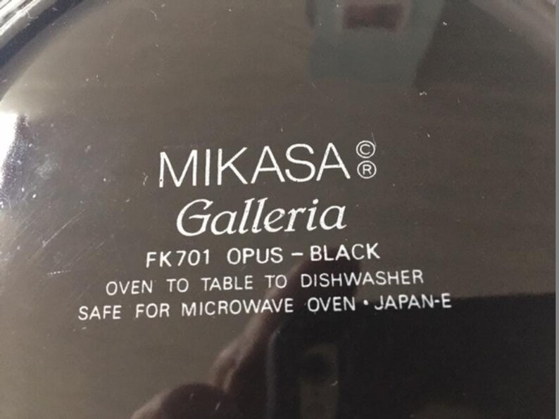 Opus Black by Mikasa Bread & Butter Plate Etsy