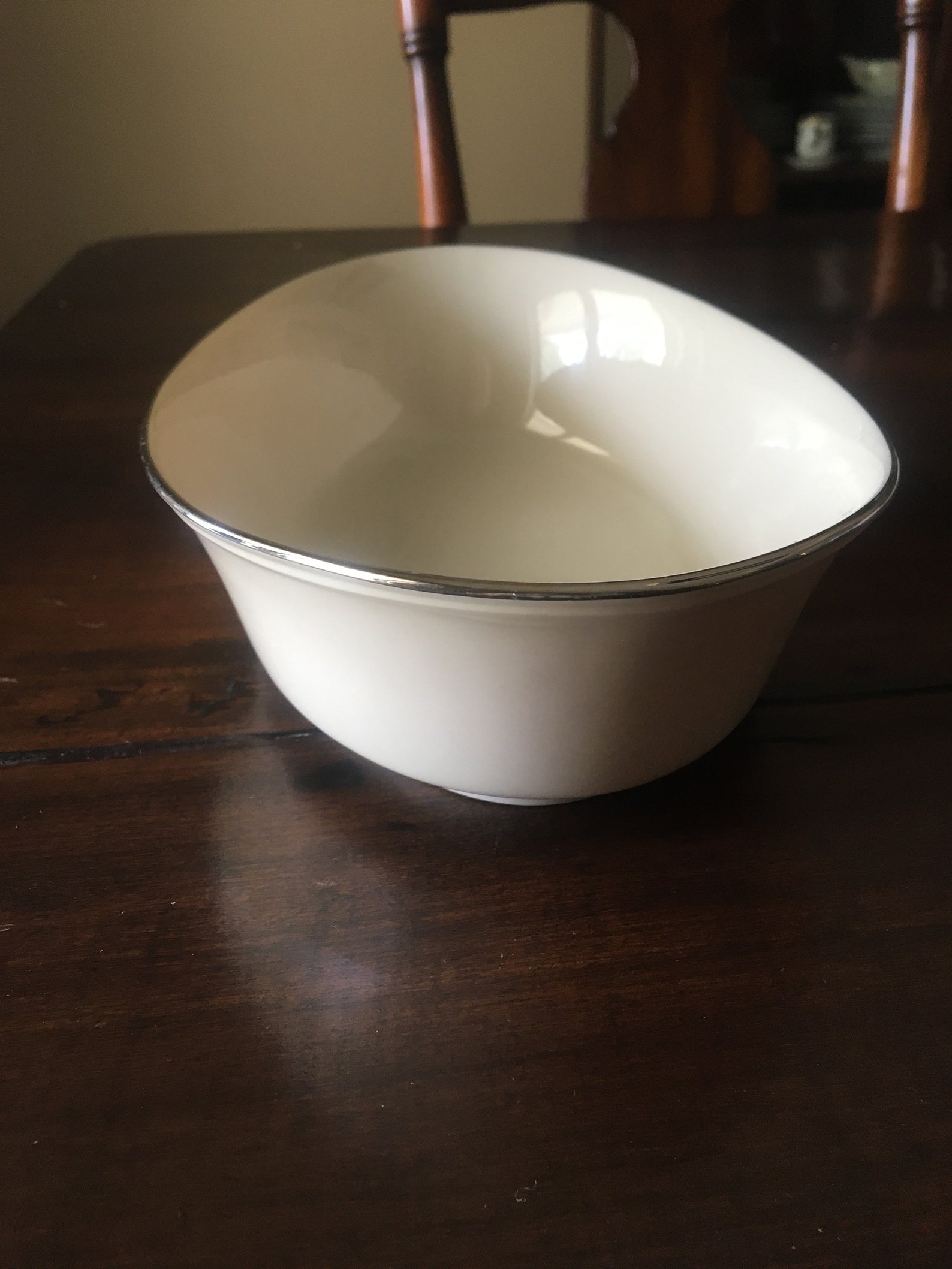 Lenox Special 10 Oval Serving bowl Platinum trimmed. Etsy