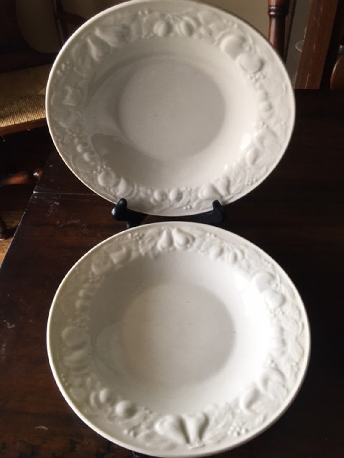 Fruit De Blanc Two 2 Large Rimmed Soup Bowls Etsy