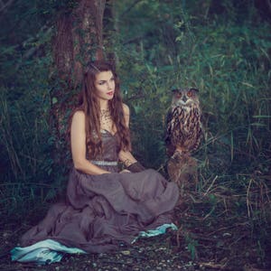 Limited Edition 8x8 Fantasy Print featuring an Eurasian Eagle Owl | Owl, Fantasy, bird of prey, Eurasian Eagle Owl, Dark, Magical