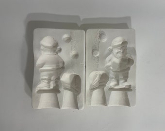 Santa Vintage Plaster Mold for Ceramic Porcelain Slip Casting Clay Pottery