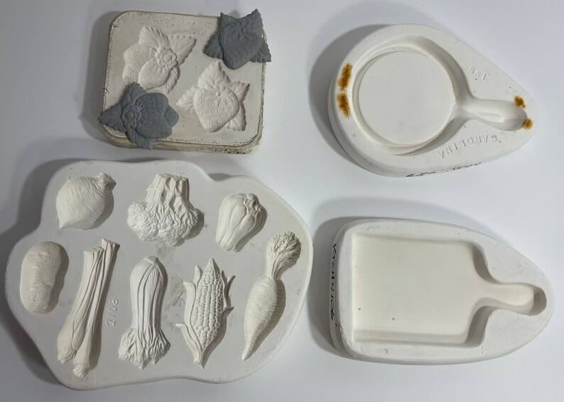 Food and Kitchen Plaster Mold Bundle 4 for Ceramic Porcelain Etsy
