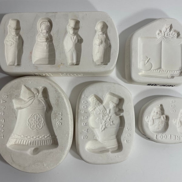 Christmas Vintage Plaster Mold for Ceramic Porcelain Slip Casting Clay Pottery