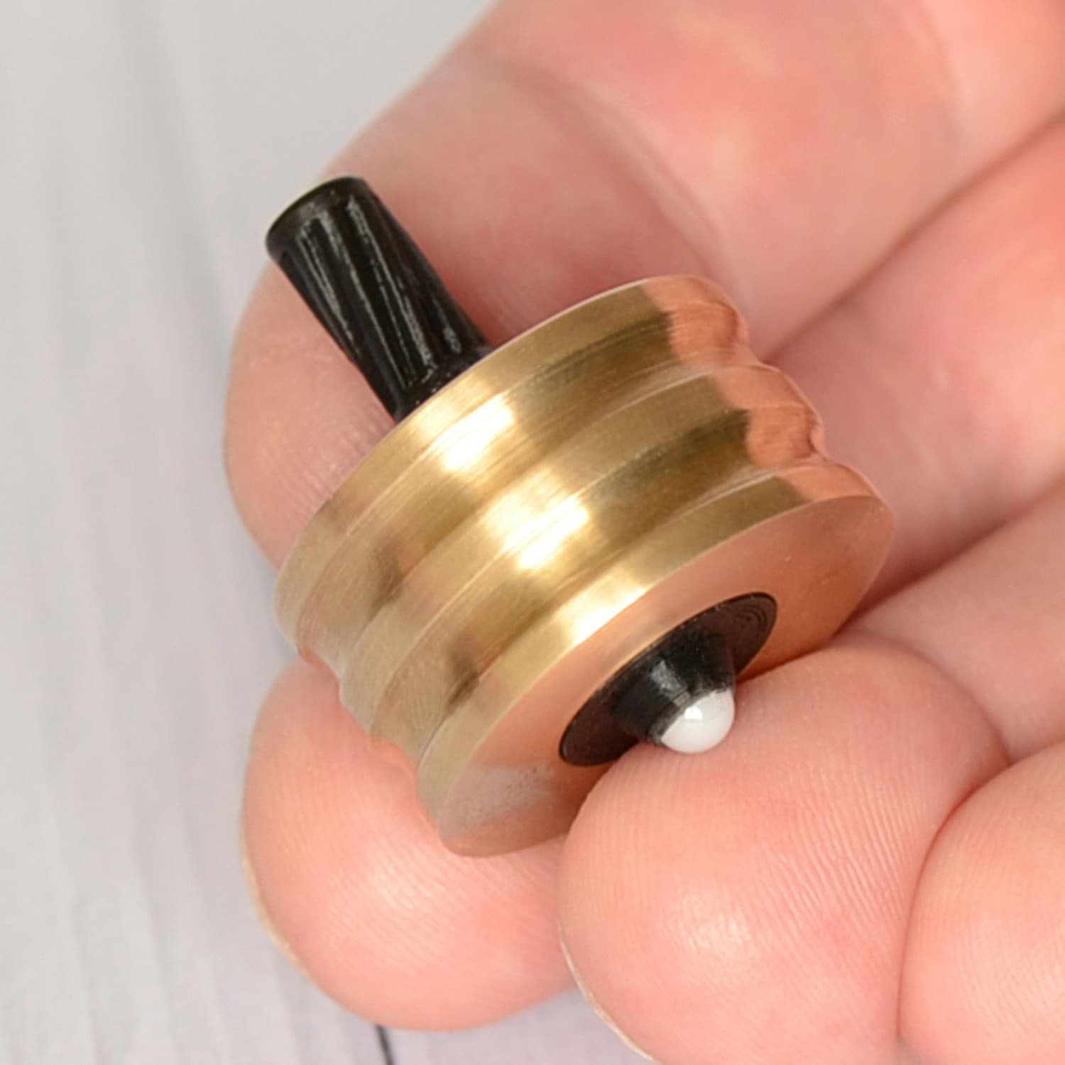 Spinning top Fidget toy metal EDC pocket stress toy Brass Etsy