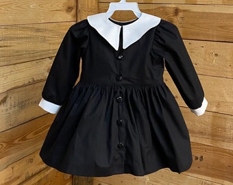 Black costume dress/Black baby dress/ Halloween baby dress/black baby dres baby costume/baby dress./