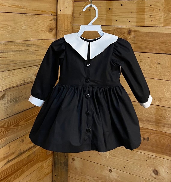 Black costume dress/Black baby dress/ Halloween baby dress/black baby dres baby costume/baby dress./