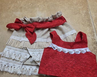 Moana Baby Costume:Skirt Set