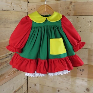 Chilindrina baby dress, themed birthday costume, baby chilindrina birthday dress, girl dress, toddler chilindrina dress, baby dress.