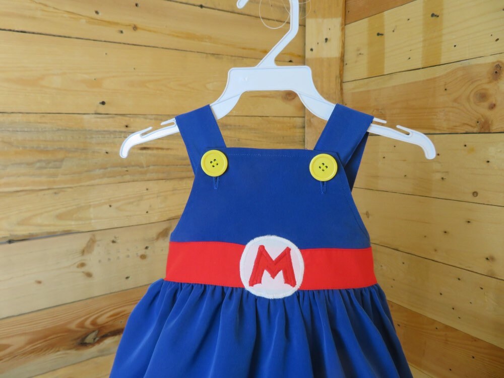Mario baby dress, baby dress, Mario baby dress costume