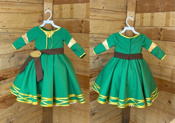 Mérida brave baby dress, baby dress, merida baby dress costume, Renaissance baby dress.