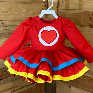 Plim Plim Inspired Baby Costume: Red Heart Birthday Dress