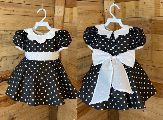 Minnie Mouse baby dress, baby dress, Minnie Mouse black baby dress.