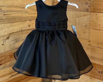 Black baby dress Flower girl dress baby elegant black dress baby dress black baby dress party baby dress special occasion