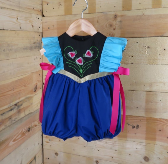 Anna frozen rompers, baby bubble rompers, inspired in anna and elsa sister dress by BubblesBabyClothing