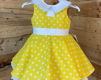 Yellow Polka Dot Baby Dress: Gabby Gabby Costume