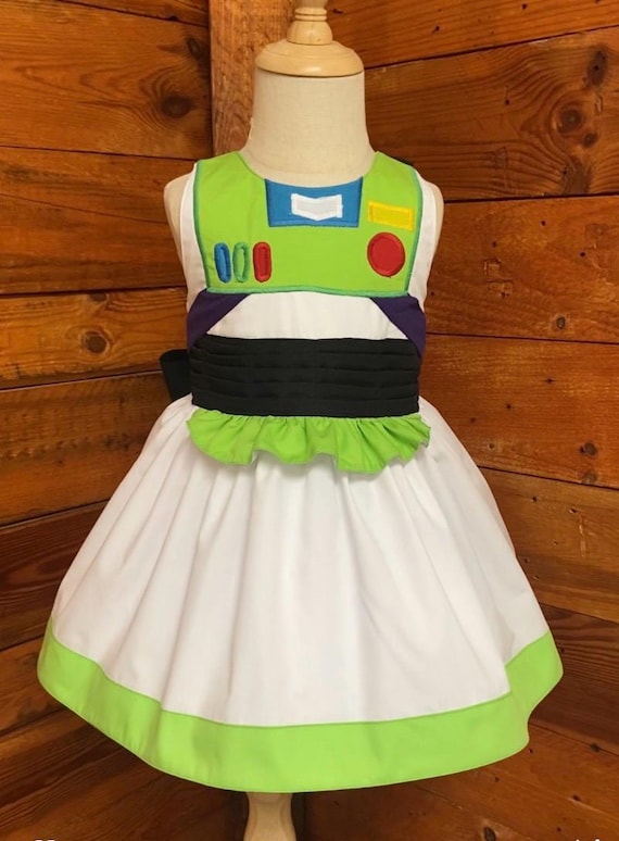 Buzz lightyear baby dress, girl baby dress buzz lightyear costume, buzz lightyear costume