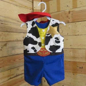 Woody Baby Costume: Cowboy Shortall Outfit image 2