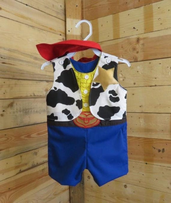 Woody Baby Costume: Cowboy Shortall Outfit