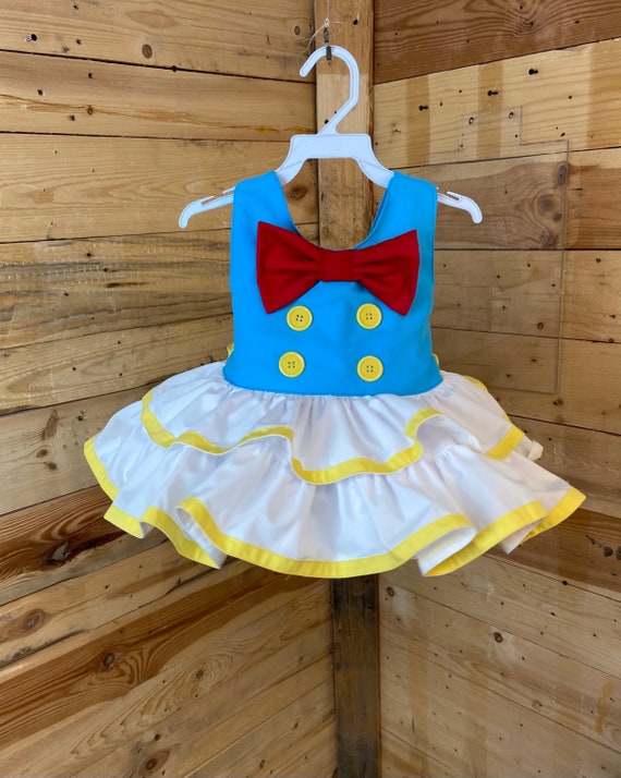 Donald Duck baby dress, Donald Duck baby dress, Donald baby dress costume.