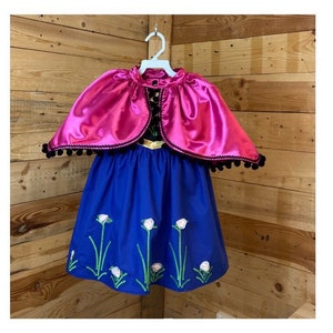 Anna frozen baby dress, Anna baby dress, anna dress costume, anna birthday baby dress, baby showers gift, birthday gift, Baby long dress.