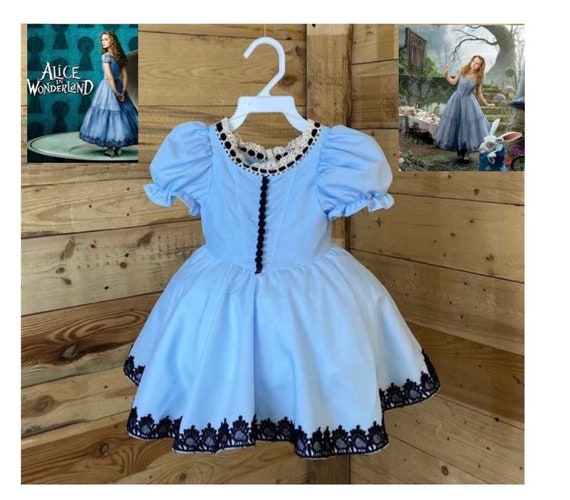 Disfraz de Alicia para bebé, Vestido para bebé de Alicia, Vestido para bebé.