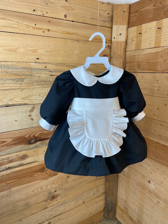 Thanksgiving Pilgrim Baby Costume Dress: Black & White