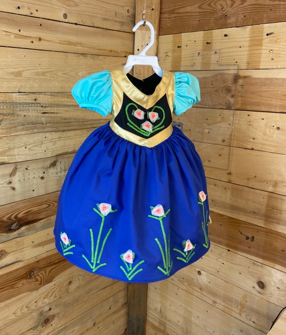 Anna frozen baby dress, anna frozen dress princess , Anna baby dress, anna dress costume, anna birthday baby dress, baby long dress