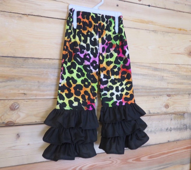 cheetah print bell bottom pants