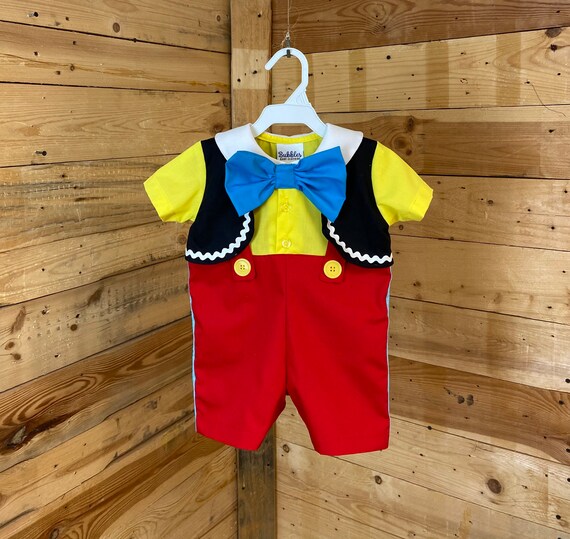 Pinocchio baby rompers, Pinocchio baby shortalls, Pinocchio baby costume
