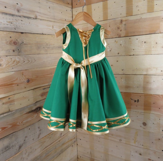 Girl Mérida princess dress, inspired in merida princess dress, merida baby dress costume, birthday merida princess dress, themed gift dress.