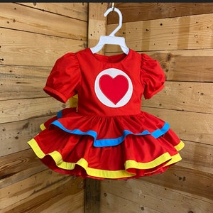 Plim Plim Inspired Baby Costume: Red Heart Birthday Dress
