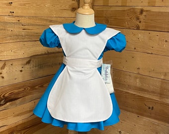 READY TO SHIP Alice in Wonderland Baby Costume: Classic Blue Dress
