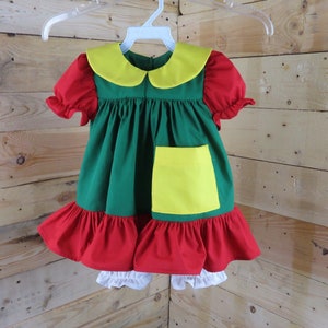 Chilindrina, chilindrina costume, baby dress, baby birthday dress, inspired in chilindrina dress by BubblesBabyClothing